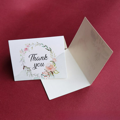 In Stock Exquisite European Color Printing Birthday Card Cute Refreshing Thank-You Card Flower Shop Hand Gift Small Greeting Card