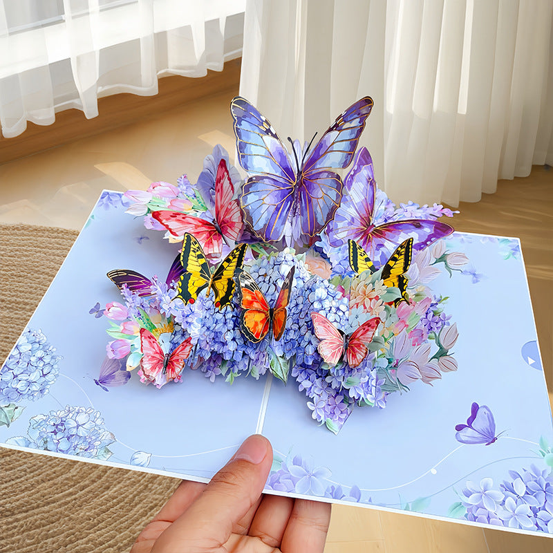 Birthday Stereoscopic Greeting Cards 3D Bouquet Card Thanksgiving Gift Teacher Creative Gift Decoration