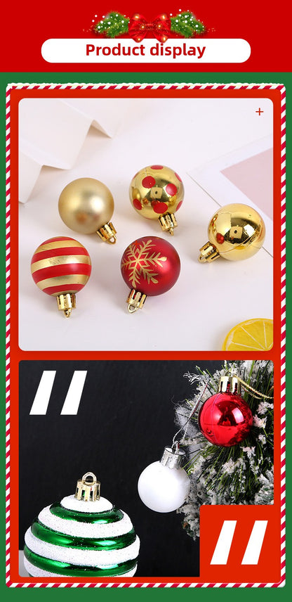 New Christmas Ball Sets of Boxes 4cm/50PCs Set of Boxes Christmas Tree Hanging Ball EU Standard Christmas Decoration