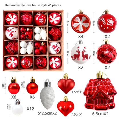 Christmas Decoration 6cm Electroplating Ball Plastic Ball Shaped Painted Christmas Ball Gift Christmas Tree Pendant