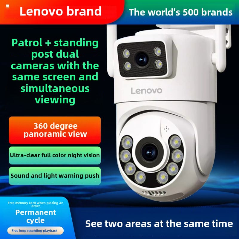 Lenovo Home Camera Monitor HD Panoramic Wireless wifi Remote Connection with Mobile Phone360Outdoor4g