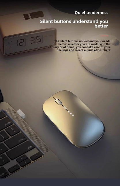 Bluetooth Wireless Mouse Portable Mute Silent Rechargeable Laptop Office Computer Tablet Game Universal