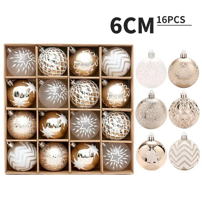 Christmas New Decoration Champagne Gold White Christmas Ball Decoration Christmas Tree Decoration Home Party Decoration