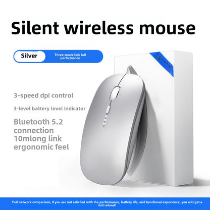 Bluetooth Wireless Mouse Portable Mute Silent Rechargeable Laptop Office Computer Tablet Game Universal