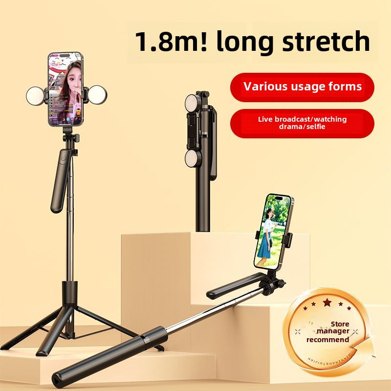 1.8M Selfie Stick Tripod Bluetooth Mobile Live Streaming TikTok360Universal Hand-Held Floor Bracket