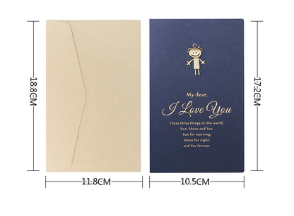 Oath Card Vintage Metal DIY Thank-You Card Kinds of Paper Bronzing Valentine's Day Greeting Card Invitation Card of Wedding