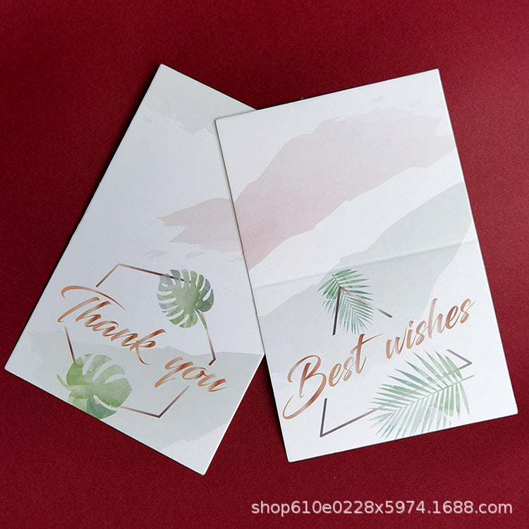 In Stock Exquisite European Color Printing Birthday Card Cute Refreshing Thank-You Card Flower Shop Hand Gift Small Greeting Card