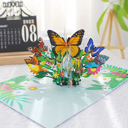 Birthday Stereoscopic Greeting Cards 3D Bouquet Card Thanksgiving Gift Teacher Creative Gift Decoration