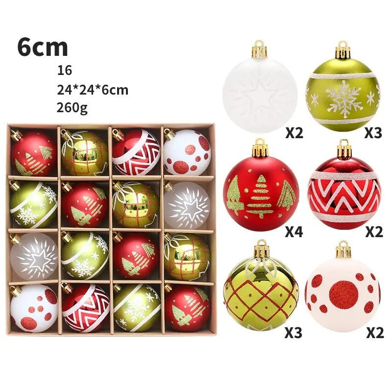 Christmas New Decoration Champagne Gold White Christmas Ball Decoration Christmas Tree Decoration Home Party Decoration