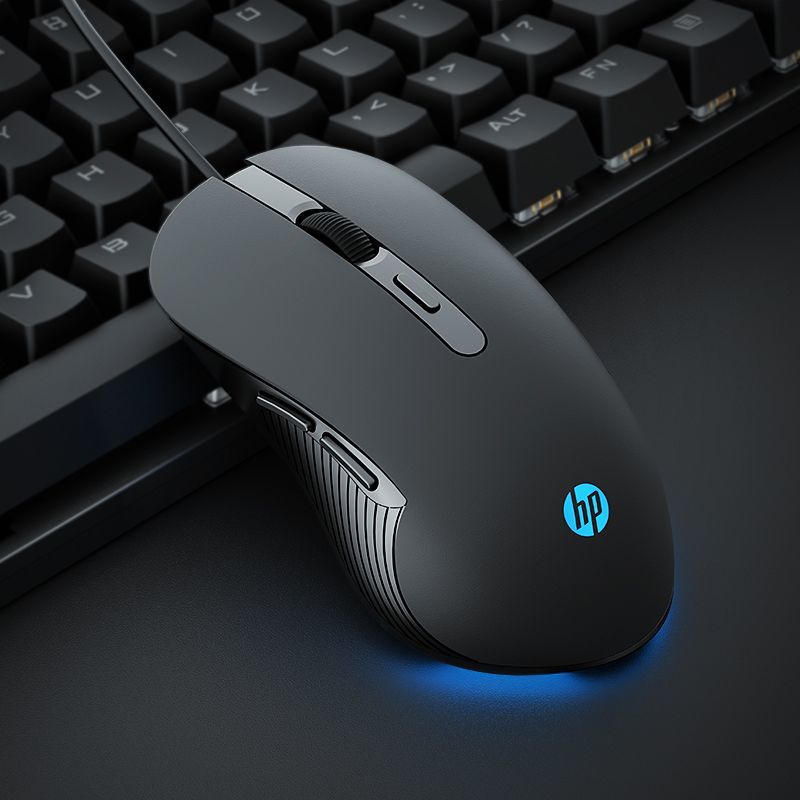 HP HP Official Flagship Mute Wired Mouse E-Sports Games Notebook Desktop Mechanical Office Computer Dedicated