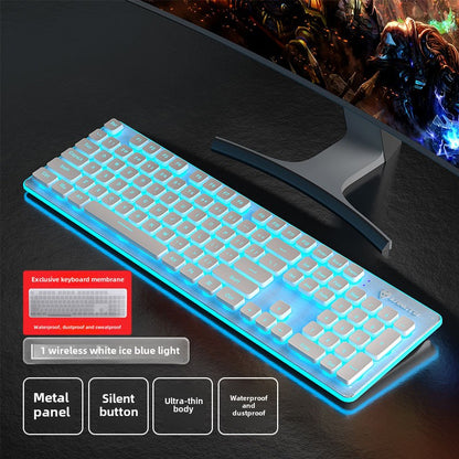 Wolf Road L1Mute Keyboard Mouse Suit Wired Luminous Computer Office Universal Double Injection Non-Fading Key Cap