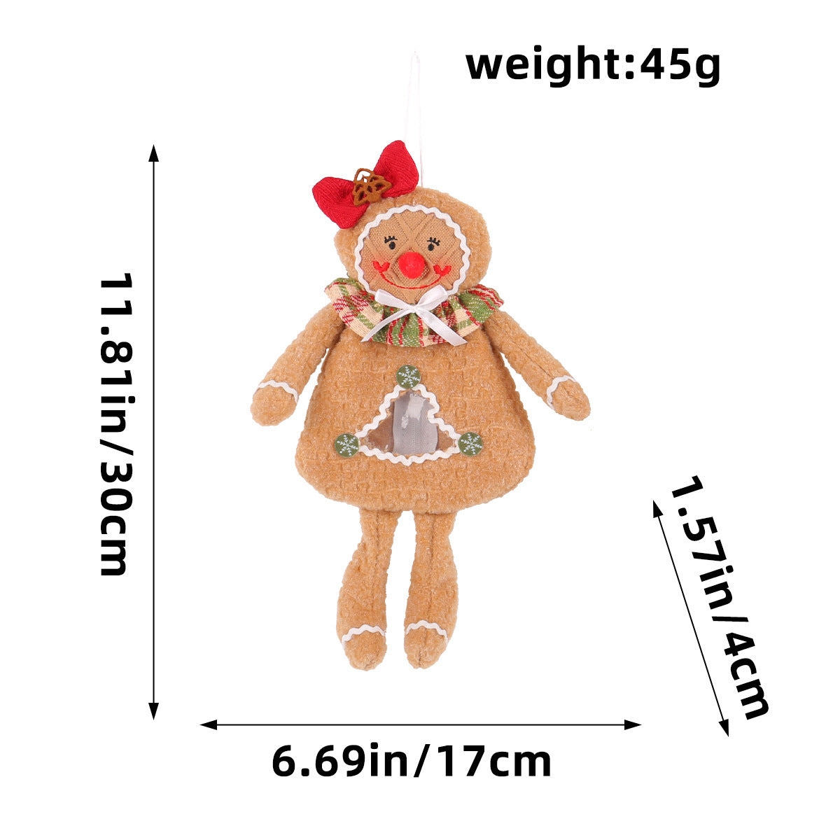 Christmas Gingerbread Man Doll Series Fabric Long Legs Window Decoration Christmas Christmas Tree Decoration Christmas Stockings Hanging Ornaments