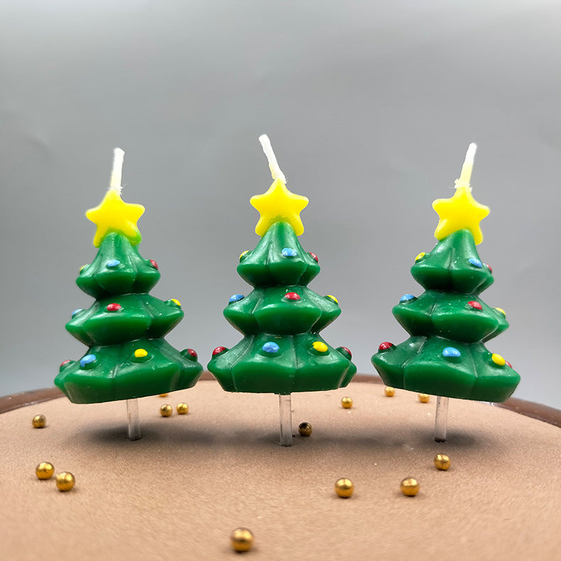 Atmosphere Christmas Holiday Christmas Tree Candle Creative Birthday Cake Decoration Party Birthday Candle