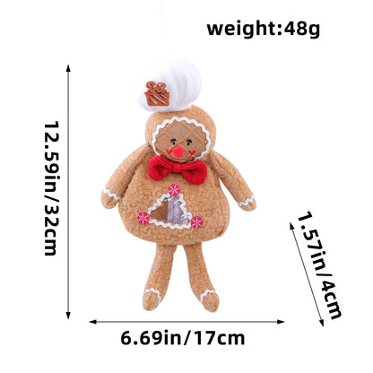 Christmas Gingerbread Man Doll Series Fabric Long Legs Window Decoration Christmas Christmas Tree Decoration Christmas Stockings Hanging Ornaments