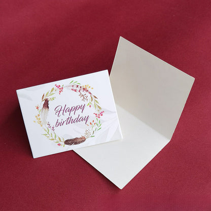 In Stock Exquisite European Color Printing Birthday Card Cute Refreshing Thank-You Card Flower Shop Hand Gift Small Greeting Card