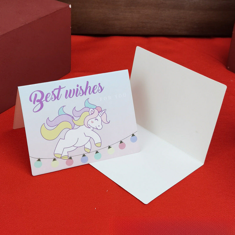 In Stock Exquisite European Color Printing Birthday Card Cute Refreshing Thank-You Card Flower Shop Hand Gift Small Greeting Card