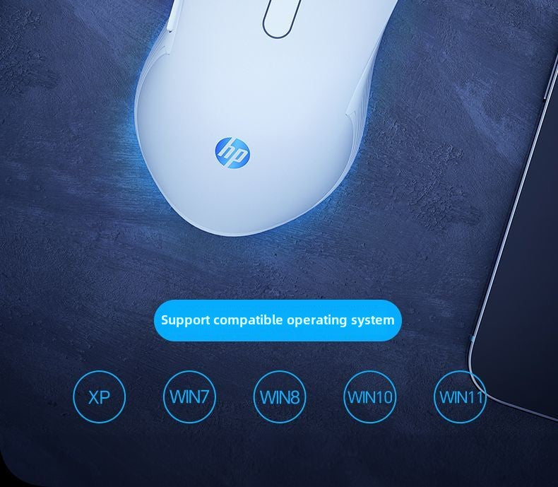 HP HP Official Flagship Mute Wired Mouse E-Sports Games Notebook Desktop Mechanical Office Computer Dedicated