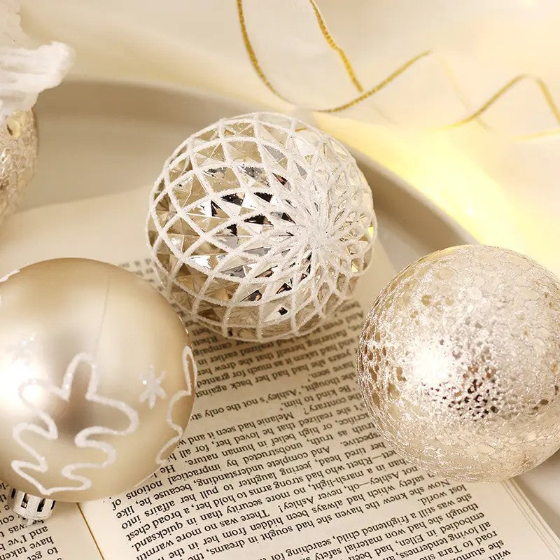 Christmas New Decoration Champagne Gold White Christmas Ball Decoration Christmas Tree Decoration Home Party Decoration