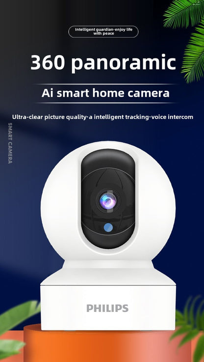 Philips Camera Surveillance Home HD Indoor Wireless4g Camera Mobile Phone Remote360Panoramic View