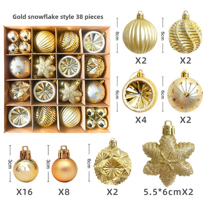 Christmas Decoration 6cm Electroplating Ball Plastic Ball Shaped Painted Christmas Ball Gift Christmas Tree Pendant