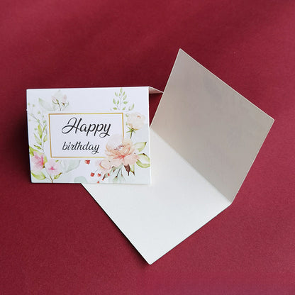 In Stock Exquisite European Color Printing Birthday Card Cute Refreshing Thank-You Card Flower Shop Hand Gift Small Greeting Card