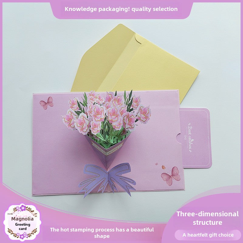 Holiday Teacher's Day Stereoscopic Greeting Cards 3D Greeting Cards Hot Selling Birthday Cards Flowers Greeting Cards