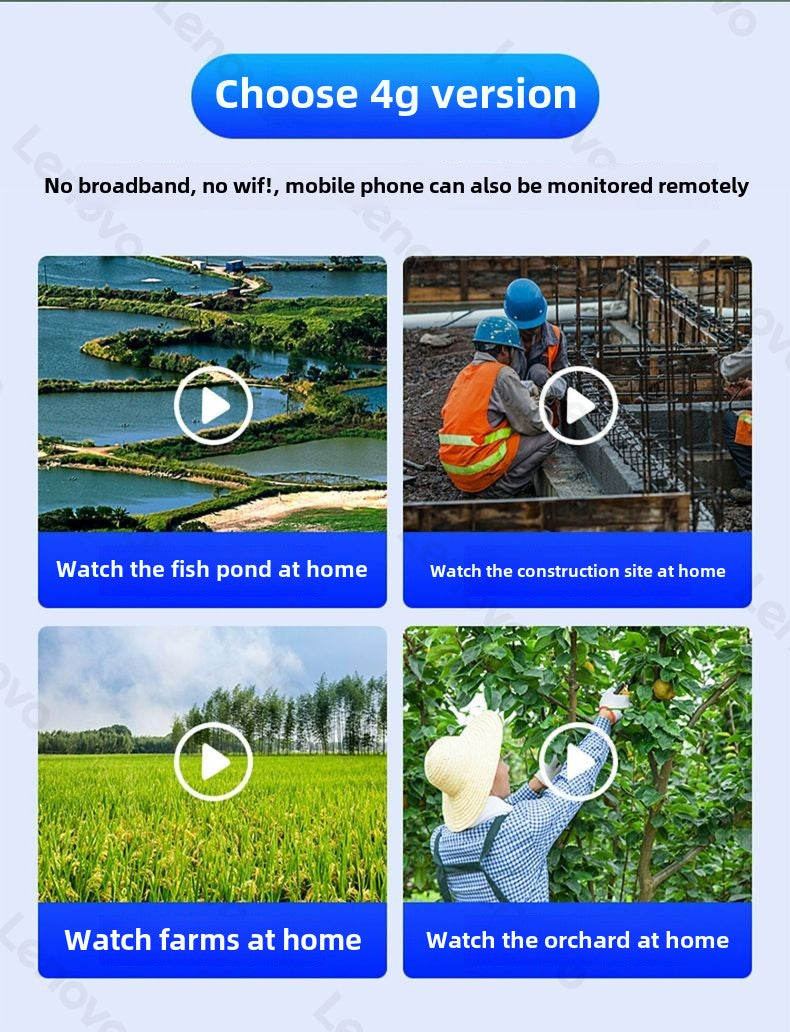 Lenovo Home Camera Monitor HD Panoramic Wireless wifi Remote Connection with Mobile Phone360Outdoor4g