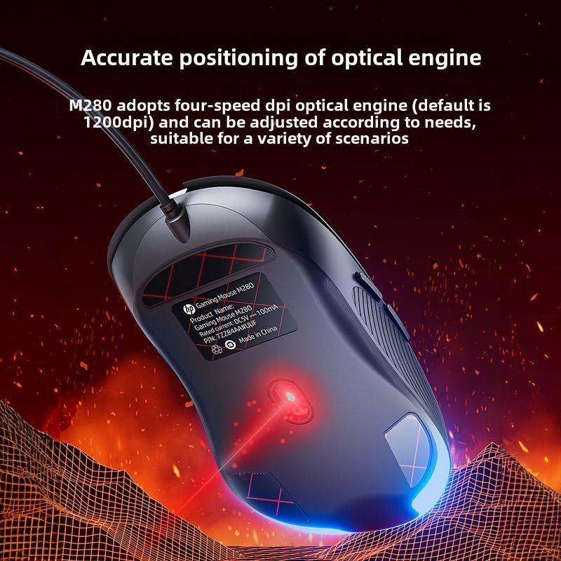 HP HP Official Flagship Mute Wired Mouse E-Sports Games Notebook Desktop Mechanical Office Computer Dedicated