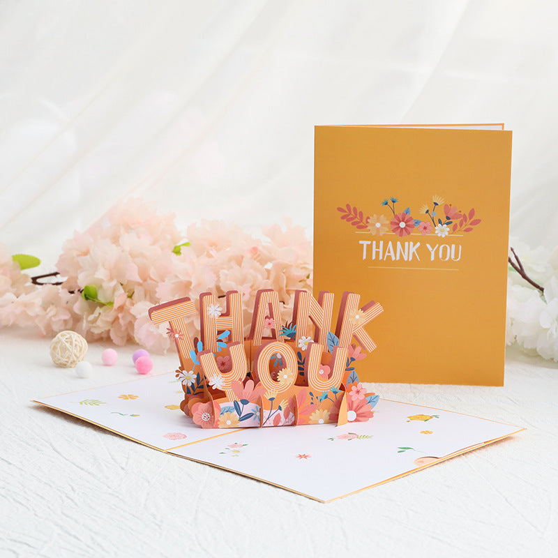 Birthday Stereoscopic Greeting Cards 3D Bouquet Card Thanksgiving Gift Teacher Creative Gift Decoration