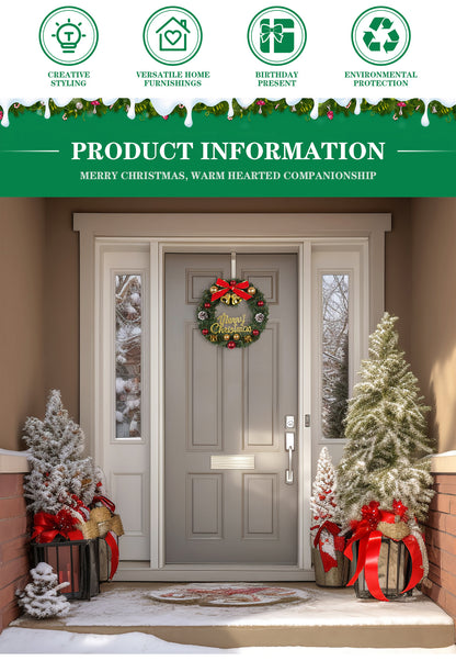 Christmas Decorations Christmas Garland Ornaments Ornaments Wreath Door Hanging Reindeer Arrangement Door Decoration