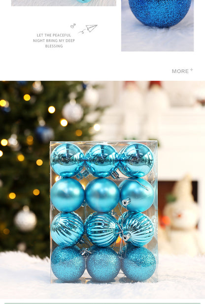 Christmas Ball 24 One Pack Suit Plating Ball Christmas Tree Decorations Pendant Holiday Atmosphere Christmas Ball