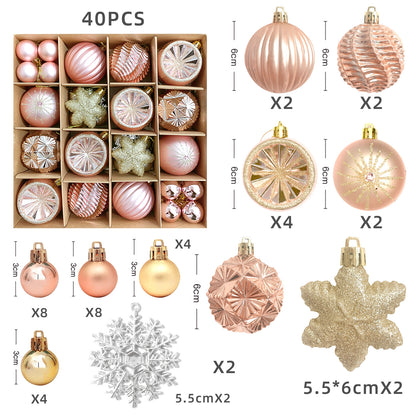 Christmas Decoration 6cm Electroplating Ball Plastic Ball Shaped Painted Christmas Ball Gift Christmas Tree Pendant