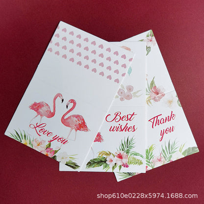 In Stock Exquisite European Color Printing Birthday Card Cute Refreshing Thank-You Card Flower Shop Hand Gift Small Greeting Card