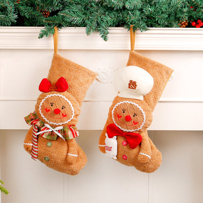 Christmas Gingerbread Man Doll Series Fabric Long Legs Window Decoration Christmas Christmas Tree Decoration Christmas Stockings Hanging Ornaments