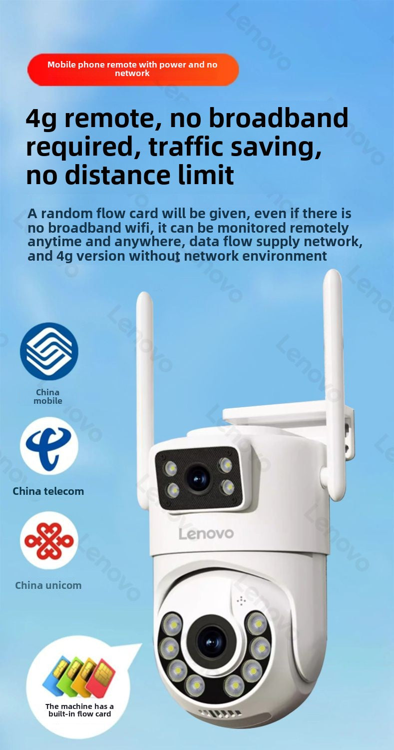 Lenovo Home Camera Monitor HD Panoramic Wireless wifi Remote Connection with Mobile Phone360Outdoor4g