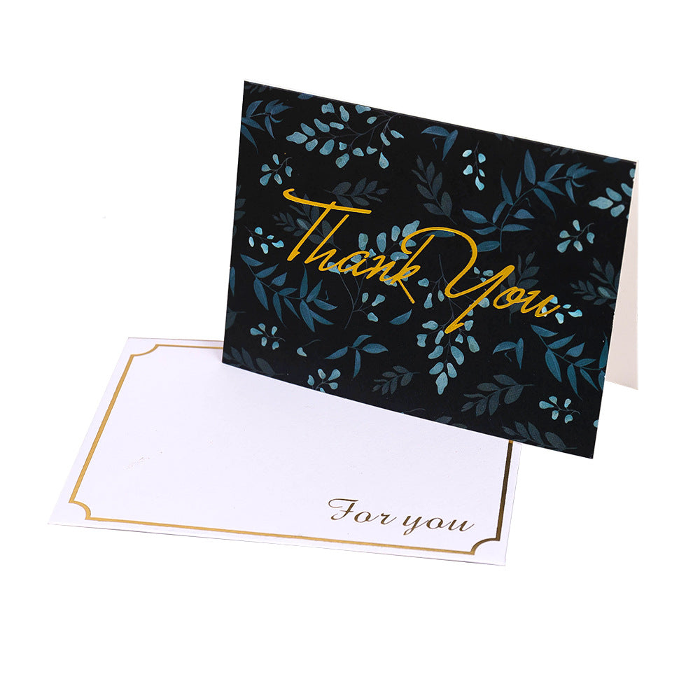 INS Birthday Thanks Simple Gilding Greeting Card Flower Shop Gift Festival Message Card