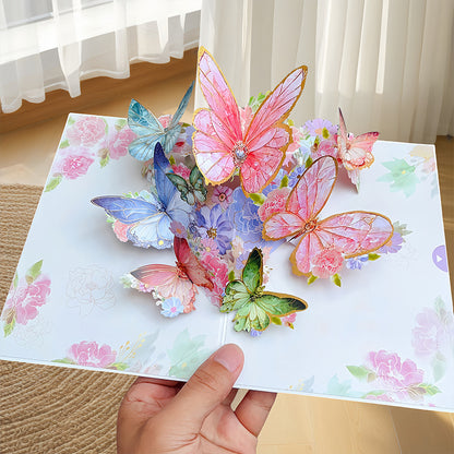 Birthday Stereoscopic Greeting Cards 3D Bouquet Card Thanksgiving Gift Teacher Creative Gift Decoration