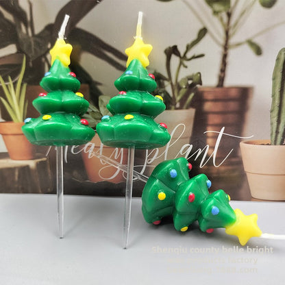 Atmosphere Christmas Holiday Christmas Tree Candle Creative Birthday Cake Decoration Party Birthday Candle