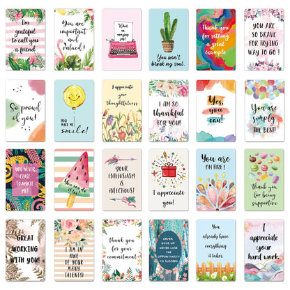 Inspirational Cards 72 Handwritten English Names Encourage Employees and Children Lunch Box Thank-You Card