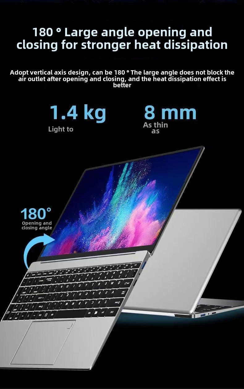 2025New Ultra-Thin New Intel Laptop Office Business Student E-Sports Gaming Notebook