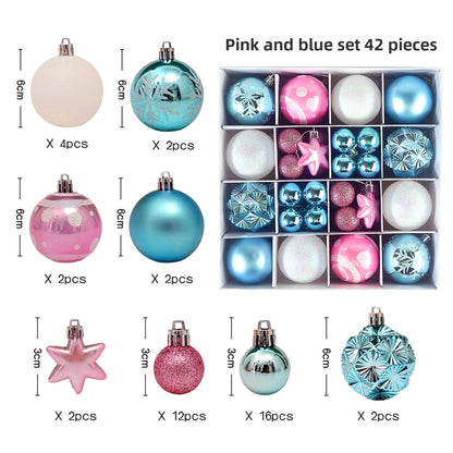 Christmas Decoration 6cm Electroplating Ball Plastic Ball Shaped Painted Christmas Ball Gift Christmas Tree Pendant