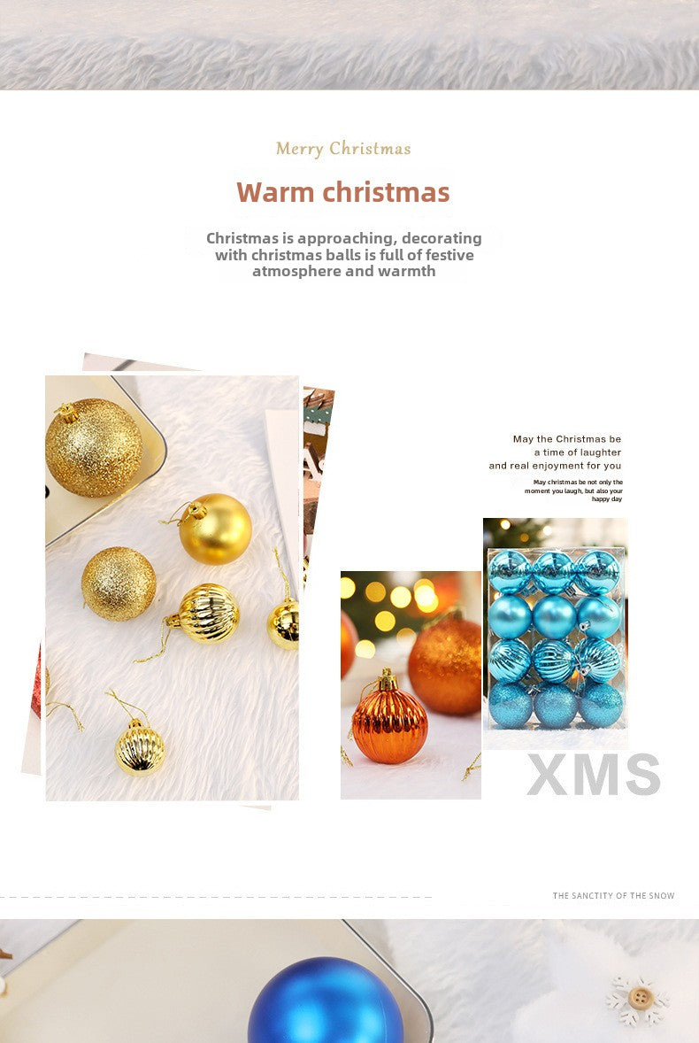 Christmas Ball 24 One Pack Suit Plating Ball Christmas Tree Decorations Pendant Holiday Atmosphere Christmas Ball