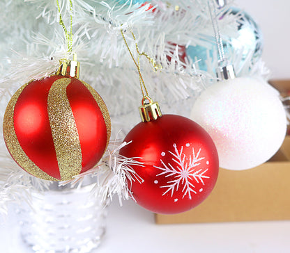 Christmas Decoration 6cm Electroplating Ball Plastic Ball Shaped Painted Christmas Ball Gift Christmas Tree Pendant