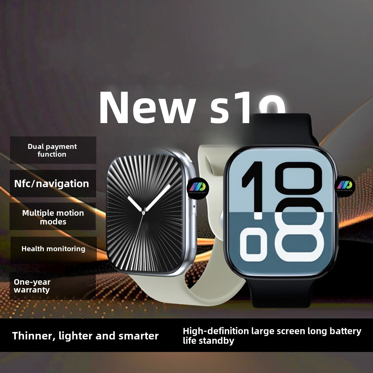 Huaqiang North2025First Release Watch Top in Pair Payment New S10Applicable to Apple Running Heart Rate Multi-Detection