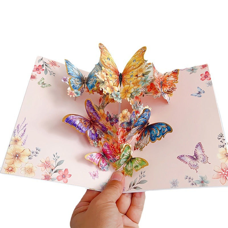 Birthday Stereoscopic Greeting Cards 3D Bouquet Card Thanksgiving Gift Teacher Creative Gift Decoration