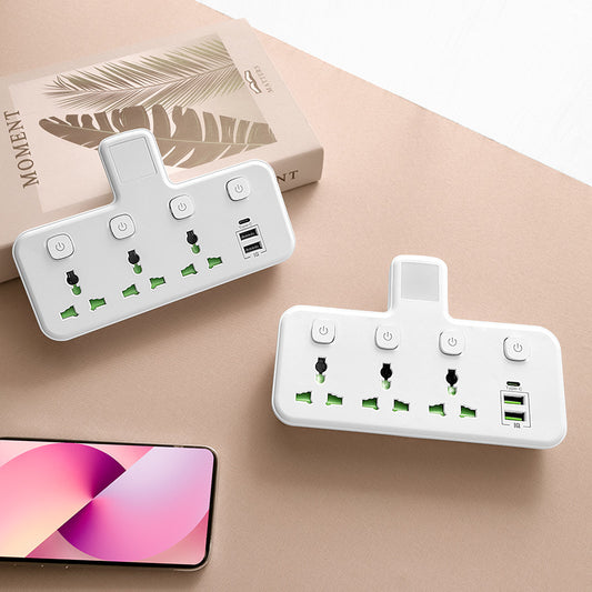 New British Standard Hong Kong Version Converter British and American European Standard Power Strip Conversion Plug PD Fast Charge USB Socket Wireless Power Strip