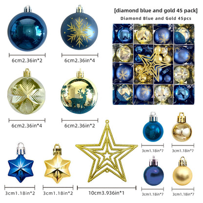 Christmas Decoration 6cm Electroplating Ball Plastic Ball Shaped Painted Christmas Ball Gift Christmas Tree Pendant