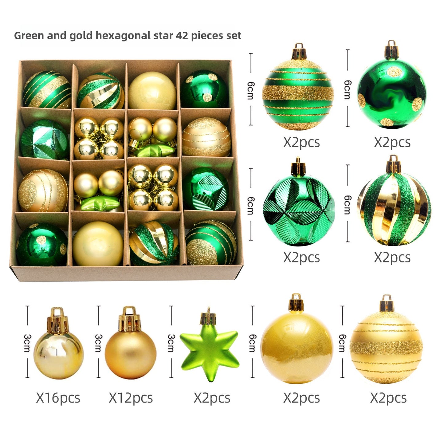 Christmas Decoration 6cm Electroplating Ball Plastic Ball Shaped Painted Christmas Ball Gift Christmas Tree Pendant