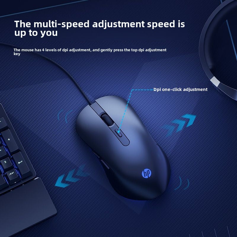 HP HP Official Flagship Mute Wired Mouse E-Sports Games Notebook Desktop Mechanical Office Computer Dedicated