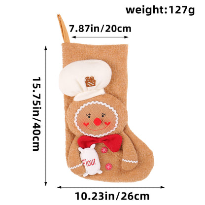 Christmas Gingerbread Man Doll Series Fabric Long Legs Window Decoration Christmas Christmas Tree Decoration Christmas Stockings Hanging Ornaments